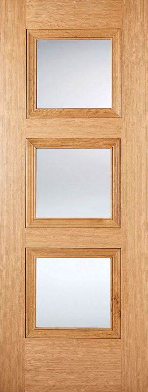 Amsterdam Oak 3 Panel 3L Glazed Internal Door