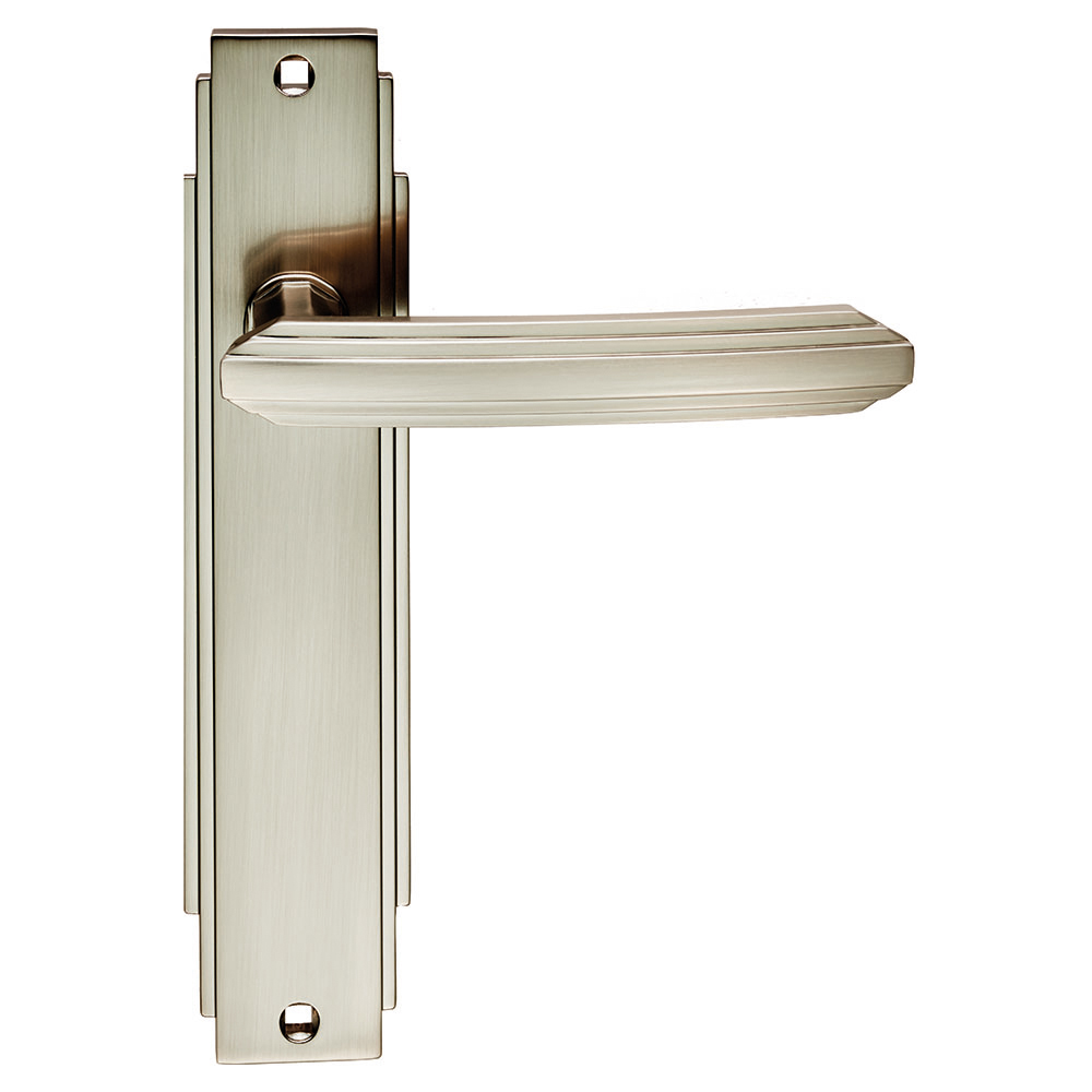 Art Deco Lever on Latch Backplate - Image 1