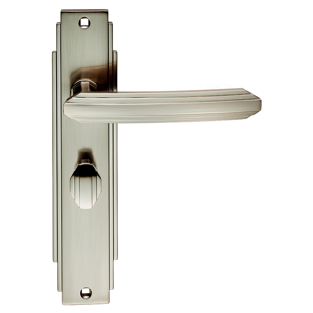 Art Deco Lever on WC Backplate - Image 1