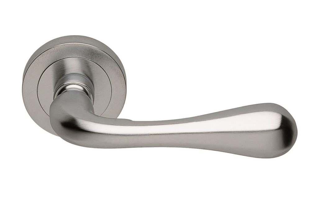 Astro Lever on Round Rose in Satin Chrome