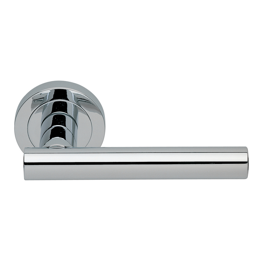 Calla Lever on Round Rose in Polished Chrome - Image 1