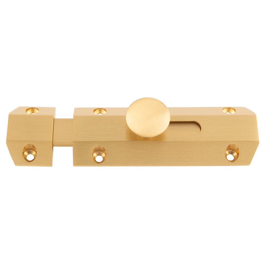 Surface Bolt 102mm - Satin Brass - Image 1