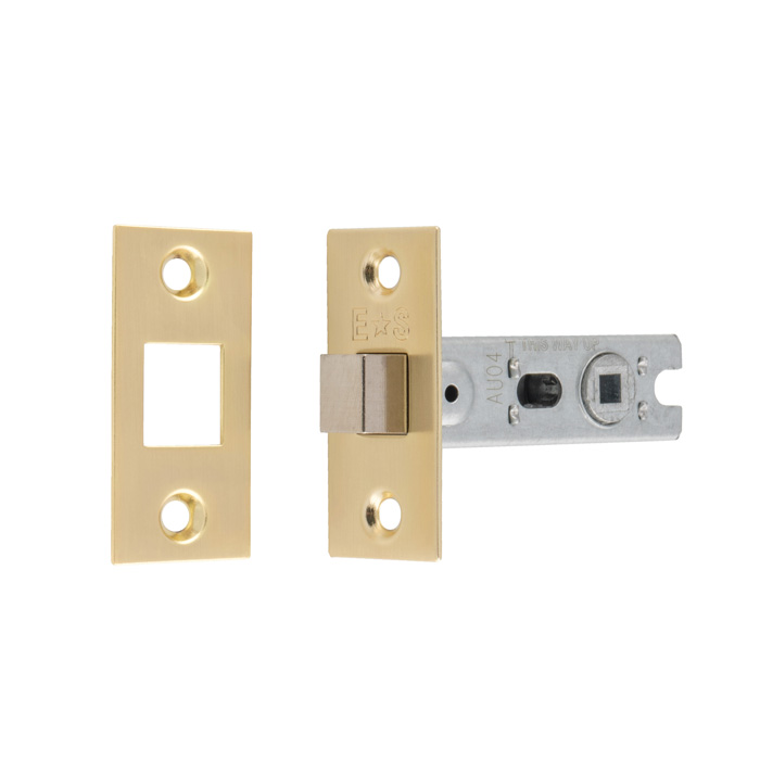 Bolt-Through Tubular Deadbolt - Satin Brass - 64mm - Image 1