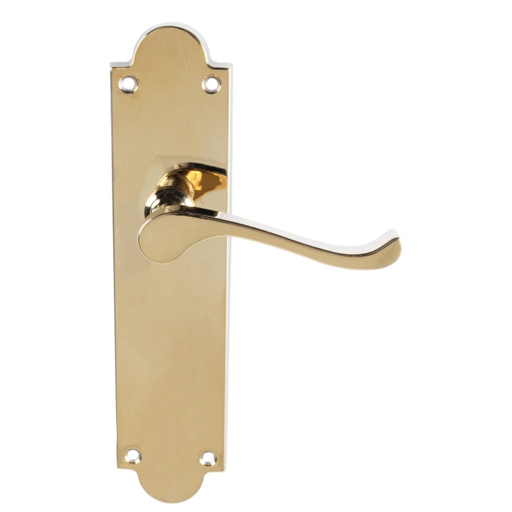 Victorian Scroll Lever On Shaped Backplate - Latch (Contract Range)