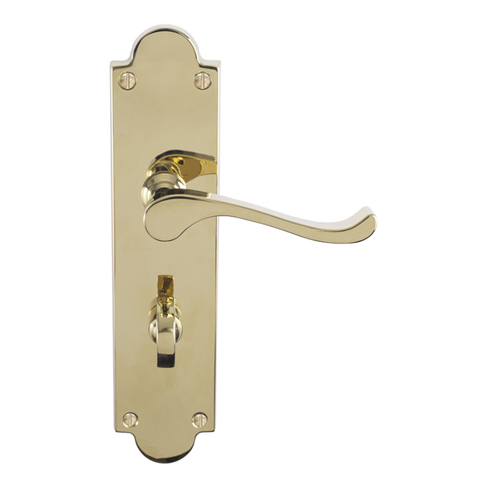 Victorian Scroll Lever On Shaped Backplate - Bathroom 57Mm C/C (Contract Range) - Image 1
