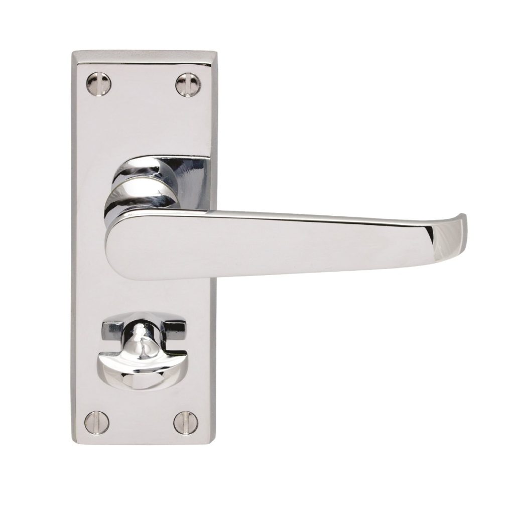 Contract Victorian Lever on Privacy Backplate