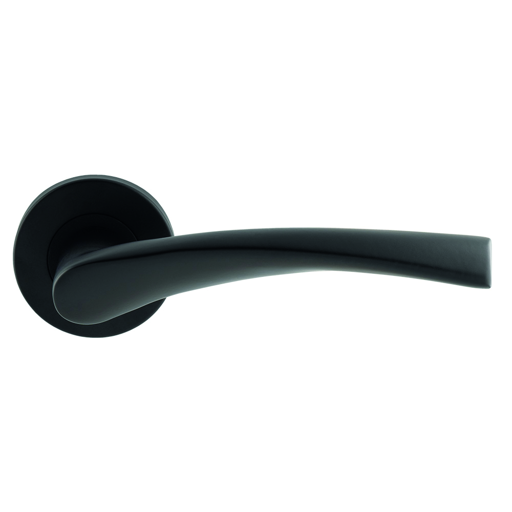 Breeze Lever on Sprung Rose - Matt Black - Image 1