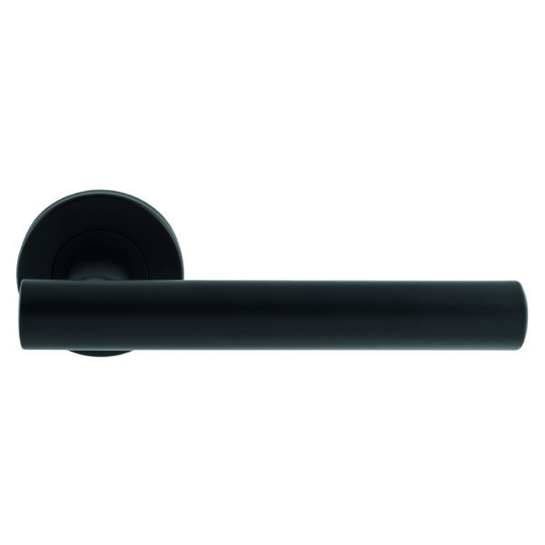 Philadelphia Lever on Sprung Rose - Matt Black
