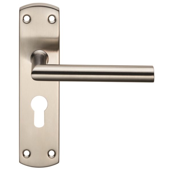 Residential Mitred Lever on Euro Lock Backplate
