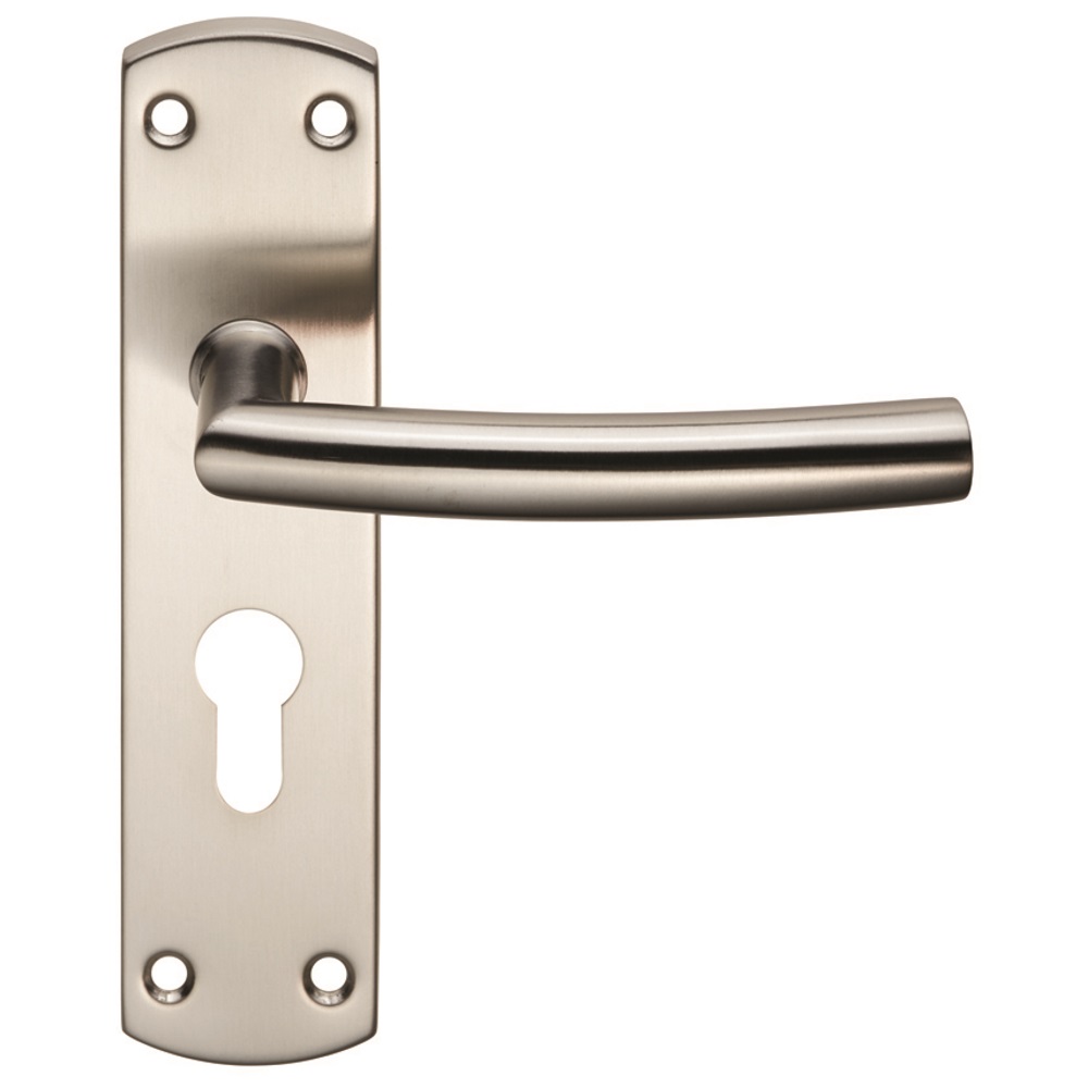Residential Arched Lever on Euro Lock Backplate - Image 1