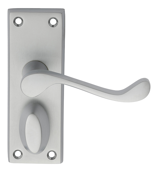 Victorian Scroll Lever on Short Privacy Backplate