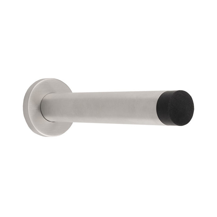 Concealed Fix Wall Mounted Door Stop on Rose-Satin Stainless Steel - Image 1