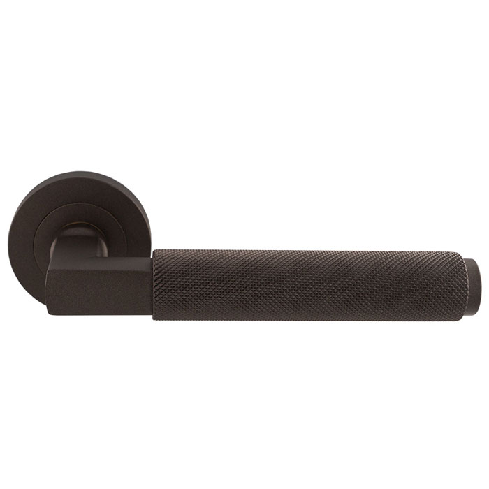 Terazzo Lever On Round Rose Matt Bronze - Image 1