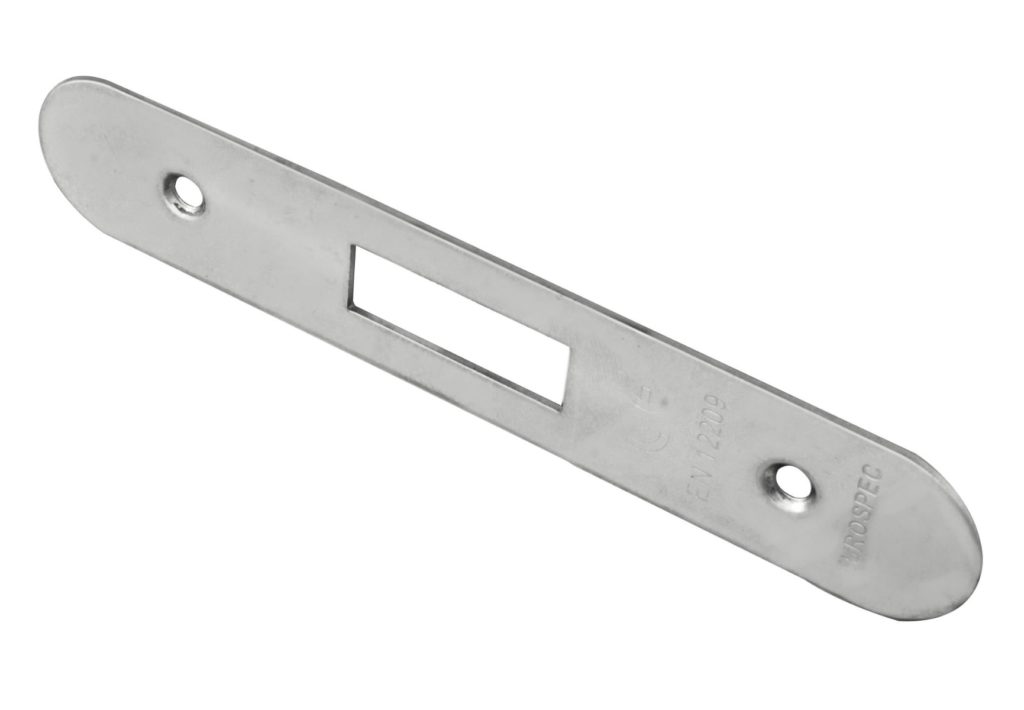 Easi T Forend Strikes & Fixing Pack Deadlocks-Satin Stainless Steel-Radius Forend