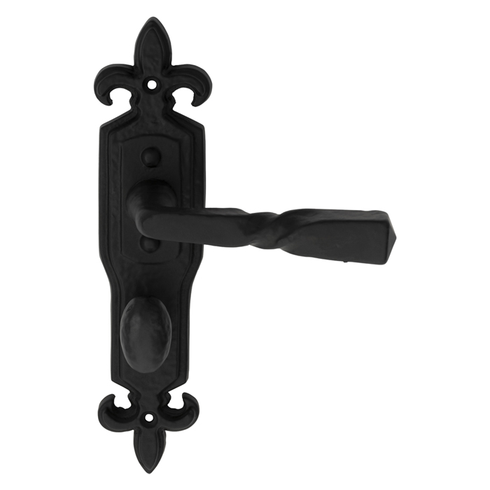 Barley Twist Lever on Gothic WC Backplate - Image 1