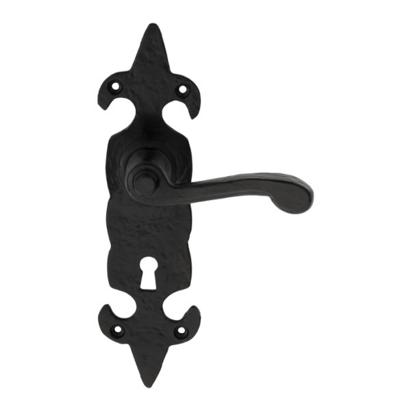 Fleur de lys' Lever on Lock Backplate