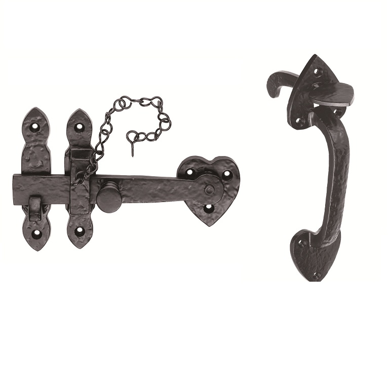 Black Antique Thumb Latch Set - Image 1