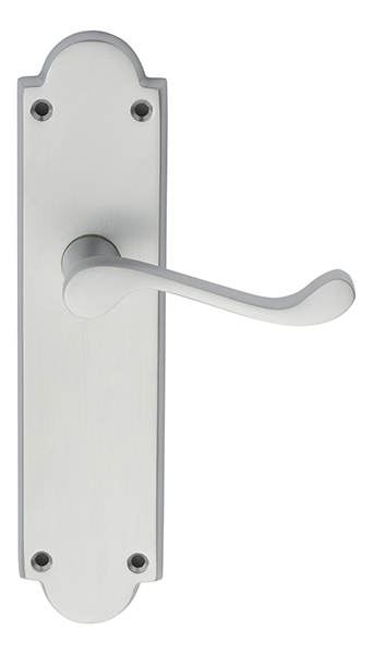 Victorian Scroll Lever on Shaped Latch Backplate