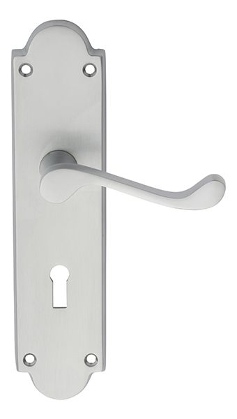 Victorian Scroll Lever on Shaped Lock Backplate