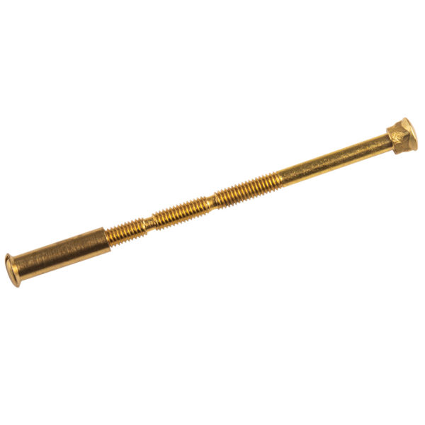 M4 X70 Male - Female Screw Polished Brass