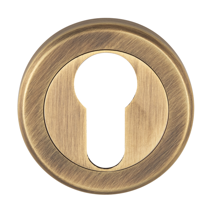 Euro Profile Escutcheon Antique Brass - Image 1
