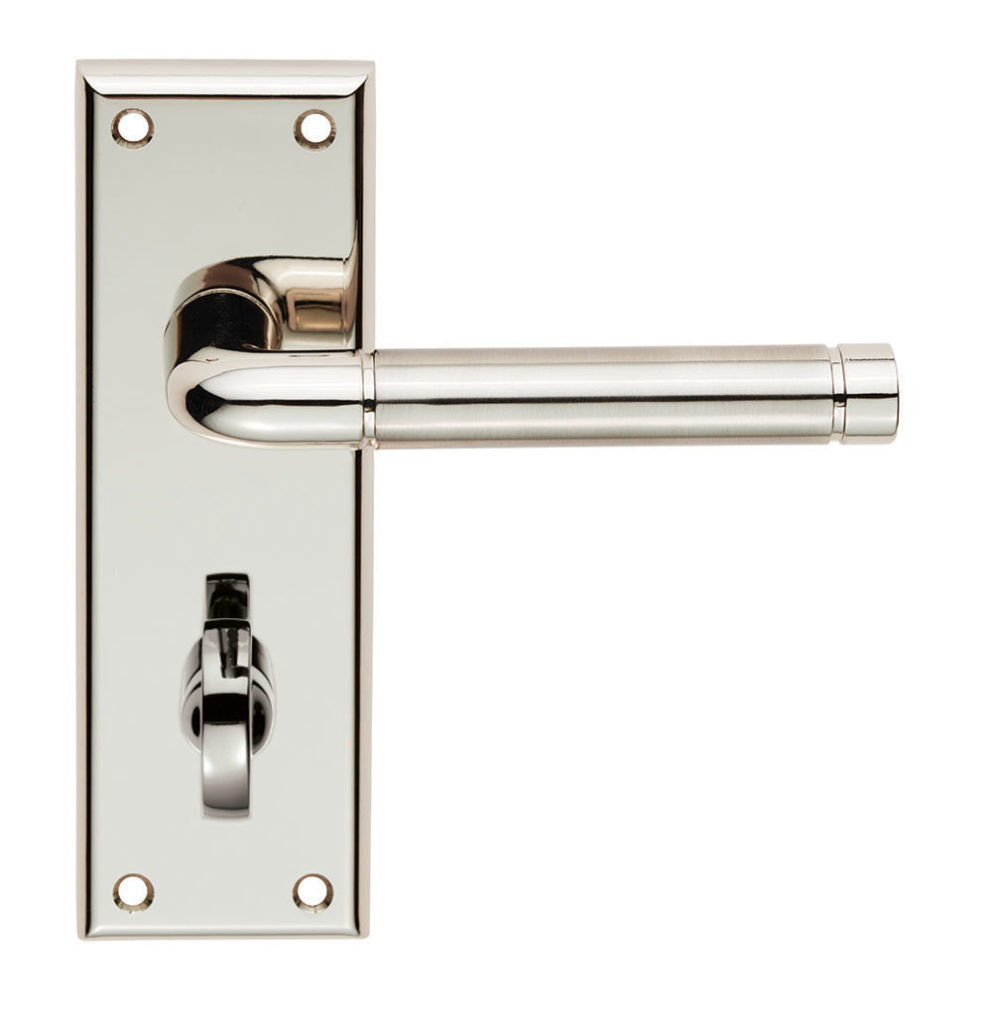 Quaranta Lever on Bathroom Backplate