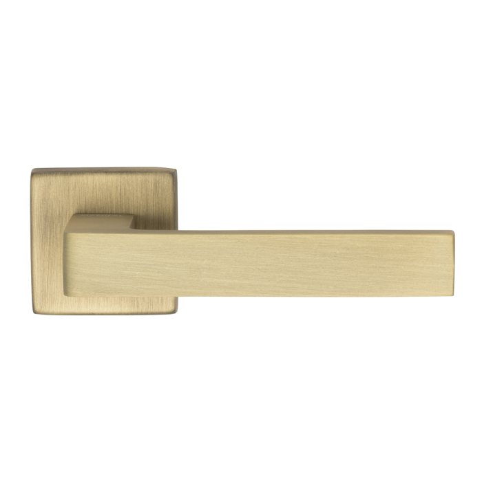 Techna Lever on Square Rose Antique Brass - Image 1