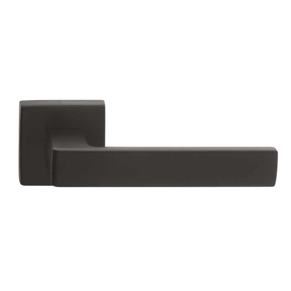 Techna Lever on Square Rose Matt Black - Image 1