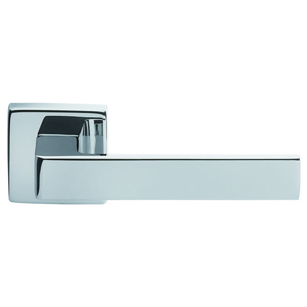 Techna Lever on Square Rose Polished Chrome