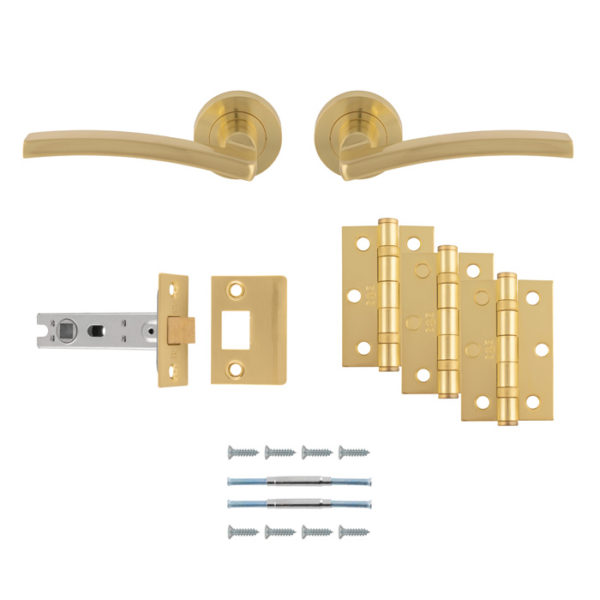Tavira Latch Pack - Ultimate Door Pack-Satin Brass