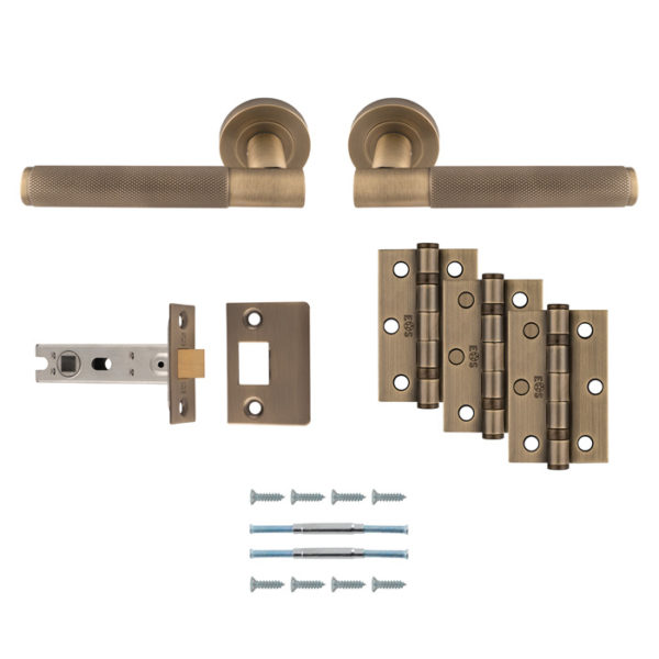 Lagos Latch Pack - Ultimate Door Pack - Antique Brass