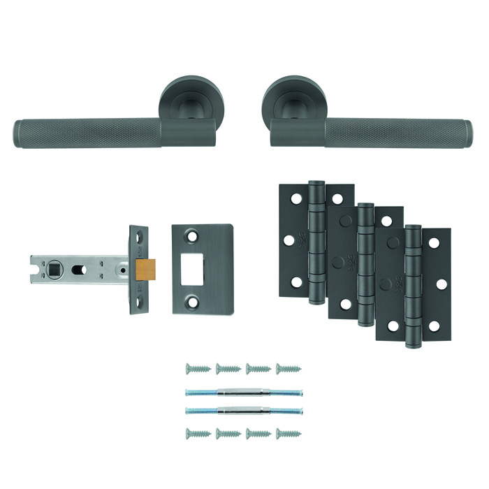 Lagos Latch Pack - Ultimate Door Pack-Anthracite - Image 1