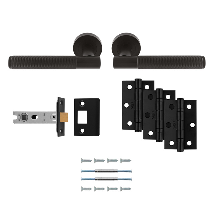 Lagos Latch Pack - Ultimate Door Pack - Matt Black - Image 1