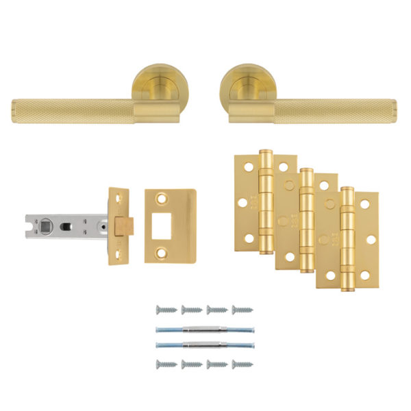 Lagos Latch Pack - Ultimate Door Pack-Satin Brass
